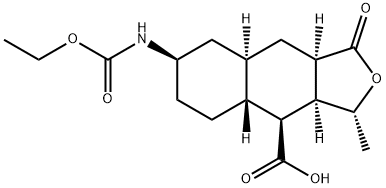 (1R,3aR,4aR,8aR,9S,9aR)-1-meitil-3-ocsaidecahidr-3H-spirea[naftó[2,3-c]fúrán-6,2'-[1,3]dé-ocsaláin]-9 -aigéad carbocsaileach