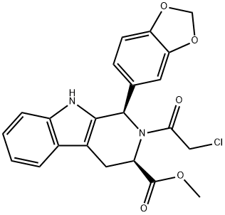 (1R,3R)-METHYL-1,2,3,4-TETRAHYDRO-2-CLOROACETYL-1-(3,4-METHYLENEDIOXYFHENYL)-9H-PYRIDO[3,4-B]INDOLE-3-Carbocsaileáit
