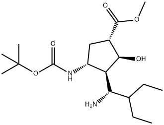 (1S,2S,3S,4R)-Meitil 3-((R)-1-aMino-2-eitilbúitile)-4-(trí-bútocsaicarbúitileMino)-2-hiodrocsaiciclipentancarbosaicil