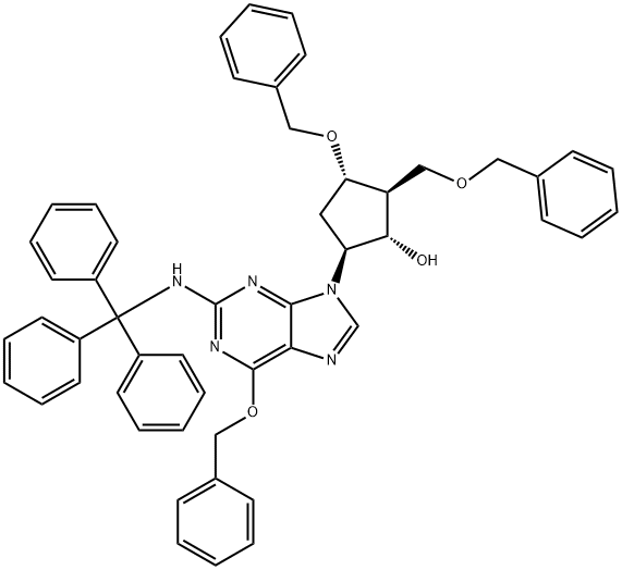 (1S,2S,3S,5S)-3-Beinsilocsa-2-beinsileocsaimeitil-5-[6-beinsileocsa-2-(tríteile-aimín)-purin-9-il]-cioclipentanol