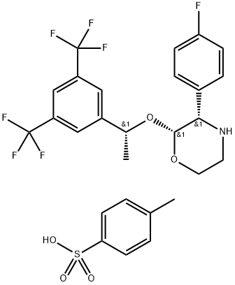 (2R,3S)-2-[(1R)-1-[3,5-Bis(trífhluaramethyl)feinil]eatocsa]-3-(4-fluarafheinile)moirpholín 4-meitilbeinséinsulfónáit