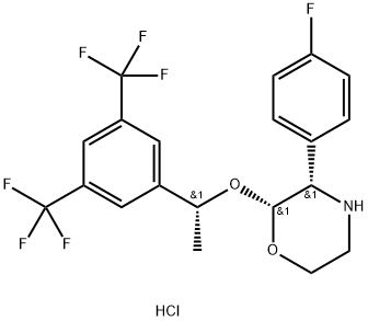 (2R,3S)-2-[(1R)-1-[3,5-Bis(trífhluaramethyl)feinil]eatocsa]-3-(4-fluarafheinile)Hidreaclóiríd Mhorpholine