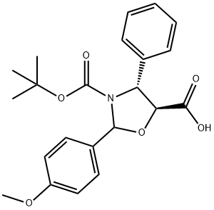 (2R, 4R, 5S)-3-(tret-butocsacarbóin)-2-(4-meatocsafheinile)-4-feiniolocsasolidine-5-aigéad carbocsail