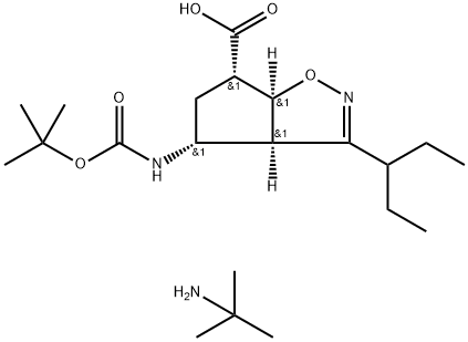 (3aR,4R,6S,6aS)-4-(tret-bútócsacarbóinilMino)-3-(pentan-3-il)-4,5,6,6a-tetrahidrea-3aH-cioclpenta[d]aigéad isocsa-6-charbocsaileacha