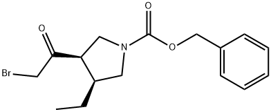 (3R,4S)-3-(2-Bromoaicéitil)-4-eitil-1-pirrolidinecarbocsaileach aigéad feinilmheitile eistear