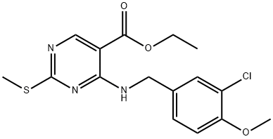 (5-PyriMidinecarbocsaileachaigéad, 4-[[(3-clóra-4-Methocsafeinil)Meitil]aMino]-2-(Meitilthio)-,eistear eitile)