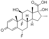 (6a,11b,16a,17a)-6,9-Difluoro-11,17-déhidrocsa-16-meitil-3-ocsaindrosta-1,4-déin-17-aigéad carbocsail
