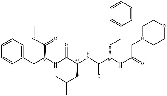 (alfaS)-alfa-[[2-(4-Morpholinil)aicéitil]aimín]beinséatánóile-L-leucyl-L-feiniolalainín eistear meitile