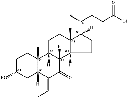 (E)-3α-hiodrocsa-6-eitilídéin-7-keto-5β-cholan-24-aigéad