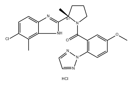 (S)-(2-(5-clóra-4-meitil-1H-beansó[d]imidazol-2-il)-2-meitilpyrrolidin- 1-il)(5-meitil-2-(2H-1,2 ,3-triazol-2-il)