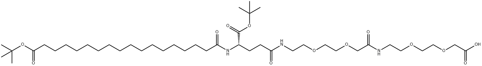 (S)-22-(Tert-bútocsacarbóin)-10,19,24-tríocsó-3,6,12,15-tetraoxa-9,18,23-triazahentetracontane-1,41-aigéad dé-éach