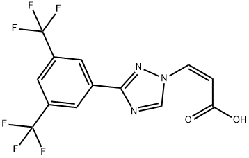 (Z)-3-(3-(3,5-bis(trífhluaraMeitil)feanile)-1H-1,2,4-triazol-1-il)aigéad aicrileach