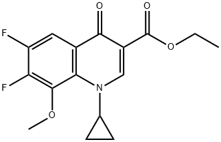 1-Ciclopropil-6,7-difluoro-1,4-dihydro-8-methoxy-4-oxo-3-quinolinecarboxylic acid eitile eistir