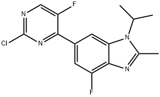 1H-BenziMidazole, 6-(2-clóra-5-fluara-4-piriMidinil)-4-fluara-2-Meitil-1-(1-Meitiléine)-