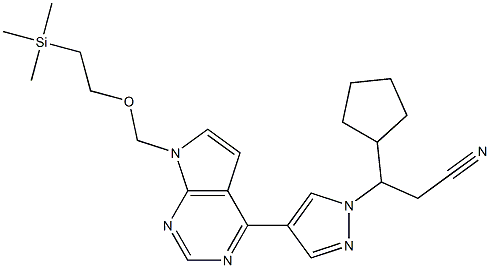 1H-Pirazól-1-própánaitrile, β-cioclpentyl-4-[7-[[2-(tríMeitiilsil)ethocsa]Meitil]-7H-pioróil[2,3-d]piriMidin-4-il]-