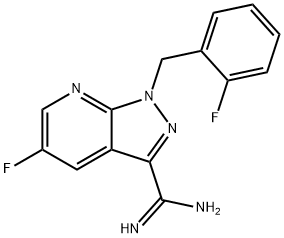 1H- Pirazóló[3,4-b]piridín-3-carboscaimidíde, 5-fluara-1-[(2-fluarafheinile)meitil]-