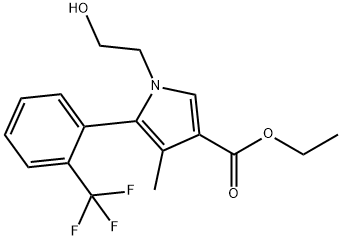 1H-Pirról-3-aigéad carbocsaileach, 1-(2-hiodrocsaitil)-4-meitil-5-[2-(trífhluaramethyl)feinil]-, eistear eitile