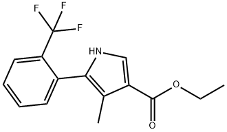 1H-Pirról-3-aigéad carbocsaileach, 4-meitil-5-[2-(trífhluaramethyl)feinil]-, eistear eitile
