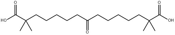Aigéad 2,2,14,14-tetramethyl-8-ocsopentadecanedioic