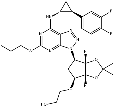 2-[[(3aR,4S,6R,6aS)-6-[7-[[(1R,2S)-2-(3,4-défhluarafeinil)cioclpróipil]aMino]-5-(próipilthio)-3H