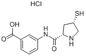 Hidreaclóiríd aigéad beansóch 3-[(2S,4S)-4-Meircaptopyrrolidine-2-carboxamido