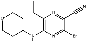 3-bróma-6-eitil-5-((teitrihidre-2H-piréin-4-il)aimín)pirazine-2-carbónáitrile