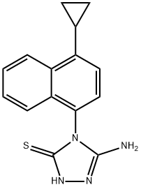 3H-1,2,4-Triazole-3-thione, 5-aimín-4-(4-cioclpróipil-1-naftailéinil)-2,4-dé-hidr