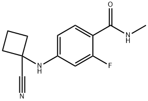 4-((1-cian-chianacioclibutil)aimín)-2-fluara-N-meitilbeinsimíd