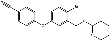 4-(4-bróma-3-((teitrihidre-2H-piréin-2-il)ocsa)meitil)feanocsa)beinsitríle