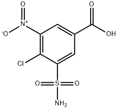 Aigéad 4-Chloro-3-nitro-5-sulphamoylbenzoic