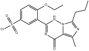 4-eatocsa-3-(5-meitil-4-ocsa-7-próipil-3,4-dé-hidrea-imidasó[5,1-f][1,2,4]-triaisin-2-il)beinséin-sulfónail Clóiríd