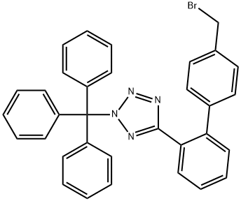 5-[4'- (Brómeitil)-[1,1'-défheinile]-2-il]-2-(trífheinilemeitil)-2H-tetrasól