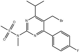 5-(Brómeitil)-4-(4-fluarafheinil)-6-iseapróipil-2-[meitil(meitil(meitil)aimín]pirimidín