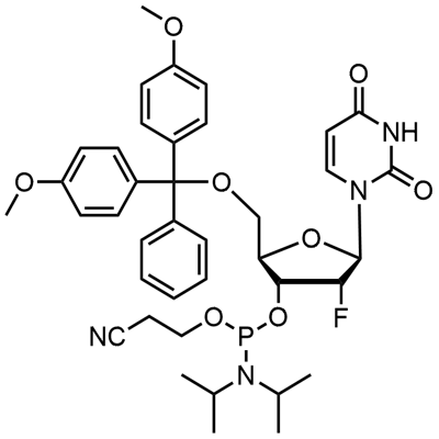 5'-O- (4,4-Démheitiocsatrítile)-2'-déocsa-2'-fluaraimídín-3'-(2-cyanoethyl-N,N-déiseapróipil)fosfaraimít