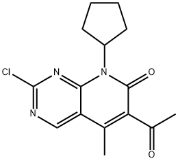 6-aicéitil-2-clóra-8-cioclipentyl-5-meitilpiridín[2,3-d]pirimidin-7(8H)-aon