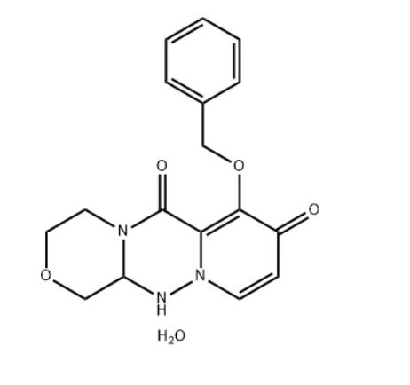7-(beinsileocsaí)-3,4,12,12a-teitrihidre-1H-[1,4]oxazino[3,4-c]piridó[2,1-f][1,2,4]tríaisín-6, 8-dio ne, hemihydrate