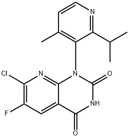 7-clóra-6-fluara-1-(2-iseapróipil-4-meitilpyridin-3-il)pioridín[2,3-d]pirimidín-2,4(1H,3H)-dé-ón