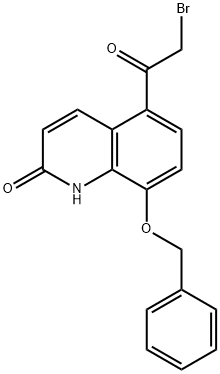 8-Beinsiloxy-5-(2-brómaaicéitil)-2-hiodrocsaquinolín