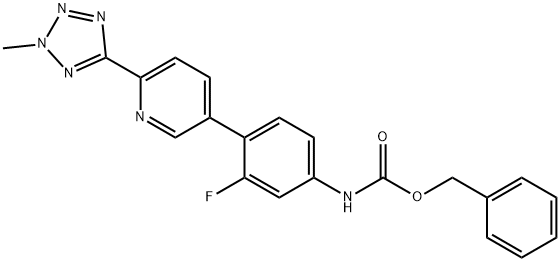 Aigéad CarbaMic, N-[3-fluara-4-[6-(2-Meitil-2H-tetrazol-5-il)-3-piridinil]feinil]-, eistear feinil