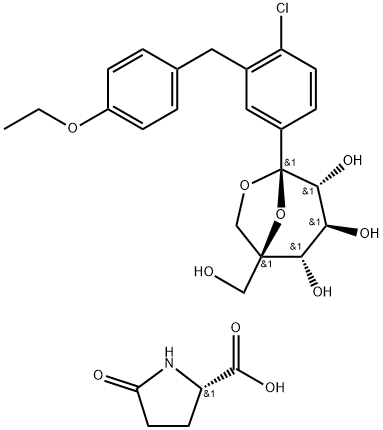 Aigéad L-pyroglutamic Ertugliflozin
