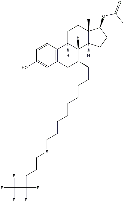 Estra-1,3,5(10)-tríéin-3,17-diol,7-[9-[(4,4,5,5,5-peinteafluaraipeintil)thio]neamhil]-,17-aicéatáit,(7a ,17b)-