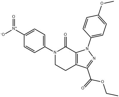 eitile 1-(4-meitiocsaifeinil)-6-(4-nítrifeinil)-7-ocsa-4,5,6,7-teitrihidre-1H-pirazoló[3,4-c]piridín-3-carbocsaláit