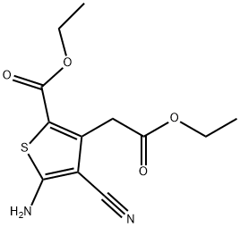Eitile 5-aimín-4-cianó-3-(2-eatocsa-2-ocsaeitil)tiophene-2-carbocsaláit