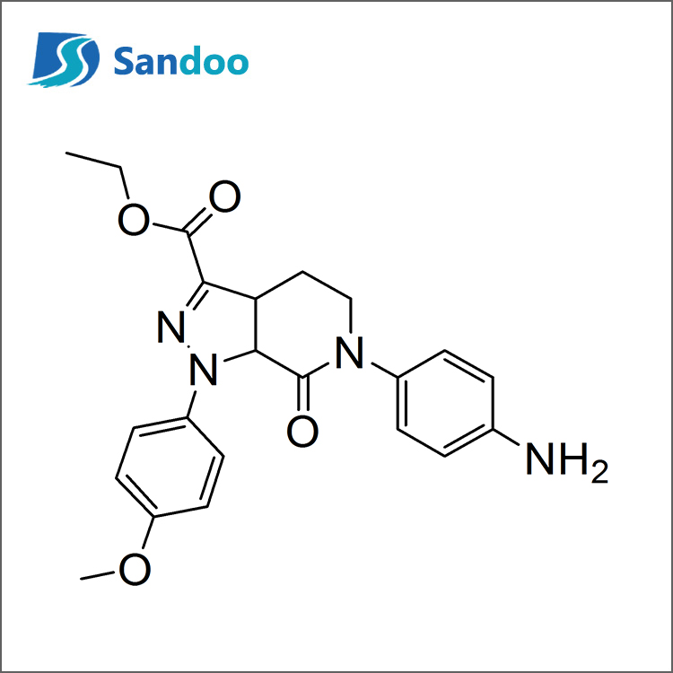 E-thile 6-(4-aMinfheinile)-1-(4-Meiteocsaifheinile)-7-Ocsai-4,5,6,7-Teitri-1H-pirazoló[3,4-c]Piridín-3-Carbocsaláit