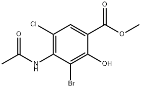 Meitil 4- (aicéitileMino)-3-broMo-5-clóra-2-hiodrocsabensóáit