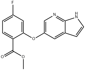 Meitil 4-Fluara-2-{1H-pioról[2,3-b]piridín-5-ilocsa}beansóáit