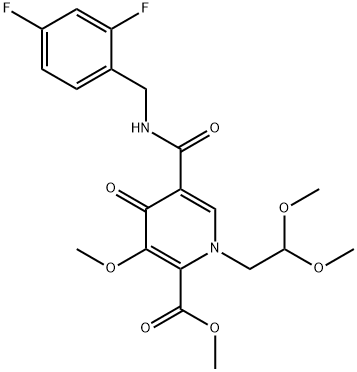 Meitil-5-(2,4-défhluarabenzylcarbaMoyl)-1-(2,2-dé-Meiteocsaitil)-3-Meitocsai-4-ocsa-1,4-déhidripiridín-2-carbocsaláit