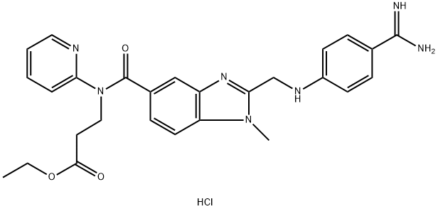 N-[[2-[[[4-(Aimínaimínimeitil)feinil]aimín]meitil]-1-meitil-1H-beinsimidasól-5-il]carbóinil]-N-(2-piridinil)-béite-alanín hidreaclóiríd eitile