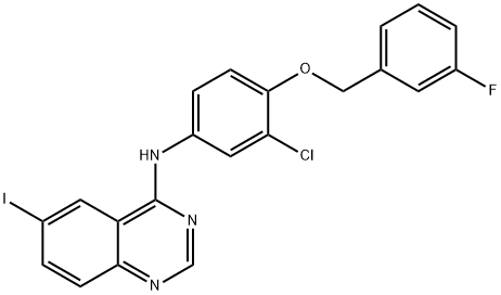 N-[3-Chloro-4-(3-fluarabeinsilocsa)feinil]-6-iodoquinazolin-4-aimín