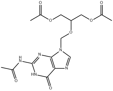 N-[9-[[2-(Acetyloxy)-1-[(aicéitilocsa)meitil]ethocsa]meitil]-6,9-déhidrea-6-ocsa-1H-purin-2-il]aicéitimíd